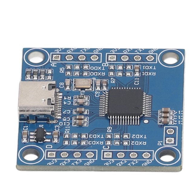 UART Module de Port Série, Module USB vers TTL Alimentation Indépendante 4 Voies Taux de Baud Maximum 12Mbps pour Équipement Électronique