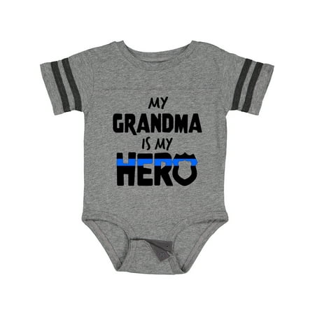 

Inktastic My Grandma is My Hero Police Officer Family Gift Baby Boy or Baby Girl Bodysuit