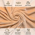 thumbnail image 4 of JULY HOME Flannel Fleece Throw Blankets for Couch or Bed - Plush Soft and Warm 330GSM Lightweight Microfiber Blanket for Home Sofa and Bedroom (Throw 50"x60", Beige), 4 of 5