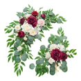 thumbnail image 3 of 2 piezas de flores artificiales para arco de boda, decoración rústica para fondo rojo, 3 of 9