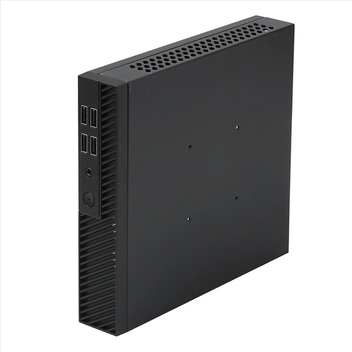 2X DX01 Thin Mini ITX Desktop Computer Chassis Thin Half Height Computer Chassis Portable Desktop Computer Case,2 x Chassis,Black