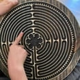 thumbnail image 5 of Labyrinth, Wood Labyrinth, Finger Labyrinth for Meditation and Prayer, Wooden Mindfulness Tool(Size : Large - 15 in), 5 of 5