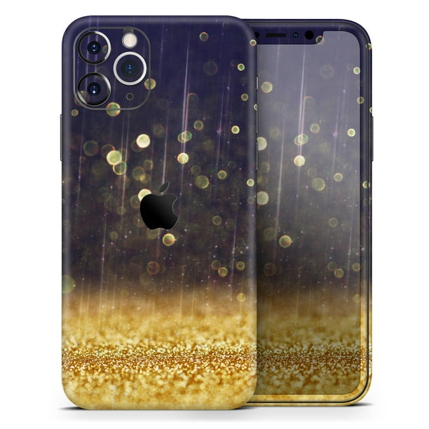 Raining Gold And Purple Sparkle Designskinz Protective Vinyl Decal Wrap Skin Cover Compatible With The Apple Iphone X Full Body Screen Trim Back Glass Skin Walmart Com Walmart Com
