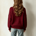 thumbnail image 3 of Women's Turtleneck Knit Sweaters Long Sleeve Pullover Tops, Casual Relaxed Fit Textured Sweater Shirts for Daily Wear, 3 of 6