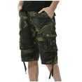 thumbnail image 2 of Floenr Mens Shorts,Men's Shorts Multi Pocket Cargo Pants Loose Casual Pants Straight Leg Pants, 2 of 9