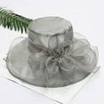 thumbnail image 5 of Cheers.US Women's Organza Church Kentcky Derby Fascinator Bridal Tea Party Wedding Hat Sun Hat, 5 of 5