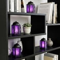 thumbnail image 3 of Mini Small Decorative Moroccan Candle Lantern Holders for Hanging, Indoor Home Decor, Outdoor Patio, Weddings, Purple, 4pk, 3 of 11