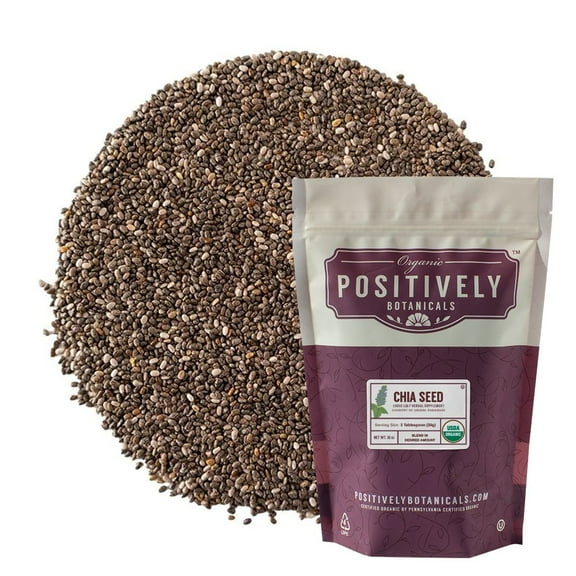 Positively Botanicals  Organic Chia Seeds - Loose Leaf Botanical, 1 lb bag