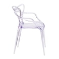 thumbnail image 4 of Maklaine 18 inches Mid-Century Plastic Dining Chairs in White (Set of 4), 4 of 6