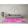 thumbnail image 3 of Ahgly Company Indoor Square Patchwork Pink Transitional Area Rugs, 4' Square, 3 of 4