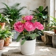 thumbnail image 5 of cpengpj Lifelike Layered Peony Artificial Floral Bonsai, Fade Resistant Plastic, for Living Room Space Livening, 1 Piece, 5 of 6
