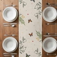 thumbnail image 6 of Mushrooms Table Runner - 36 Inch Long, Kitchen Dining Table Runner Dresser Scarves, Butterfly Botanical Country Plants Beige Farmhouse Decor for Coffee Tables Wedding Party Banquet, 6 of 8