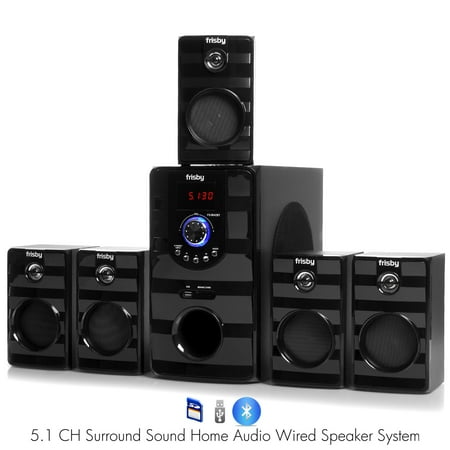 Frisby FS-5040BT 5.1 Surround Sound Home Theater Speakers System with Bluetooth USB/SD &