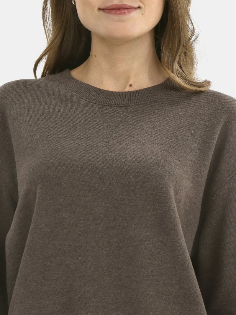 Time and Tru Women's and Women's Plus Crewneck Sweatshirt with