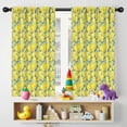 thumbnail image 5 of Blackout Kids Curtains,Yellow Lemon Fruit Slices LightGreen Pattern Childrens Insulated Curtains Set Of 2,Bedroom Essentials,Toddler Room Decor 42"x54", 5 of 5