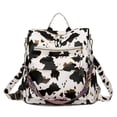 thumbnail image 1 of Mochila de moda para mujer, bolso de viaje en piel sintéticaBeige vaca, 1 of 1
