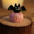 thumbnail image 3 of Halloween Mini Ghost Figurine Decor,Ghost Halloween Decor Indoor,Resin Pumpkin Pink Ghost Decor Figurine,Halloween Bat Decor Figurine,Halloween Desk Decor,B, 3 of 8