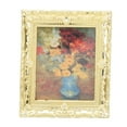 thumbnail image 2 of Miniatures Art Painting, Decoration Simulation Model Flower Pattern Dollhouse Oil Painting Gold Frame  For Living Room, 2 of 8