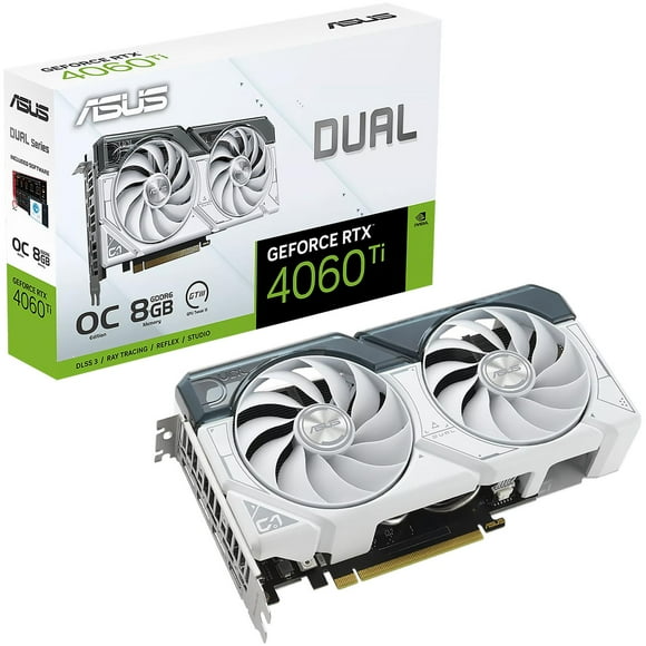 Tarjeta de Video ASUS Dual GeForce RTX 4060 Ti OC Edition 8GB GDDR6 Blanco