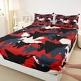 thumbnail image 3 of jejeloiu Camo Hunter Queen Sheet Sets,Deepblue Cartoon Airplane Bed Set For Teens Boys 4pcs, 3 of 7