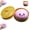 Purple, variant on Mystery glitter dumpling squishy, stretchy sensory desk toy for stress relief squeeze play.