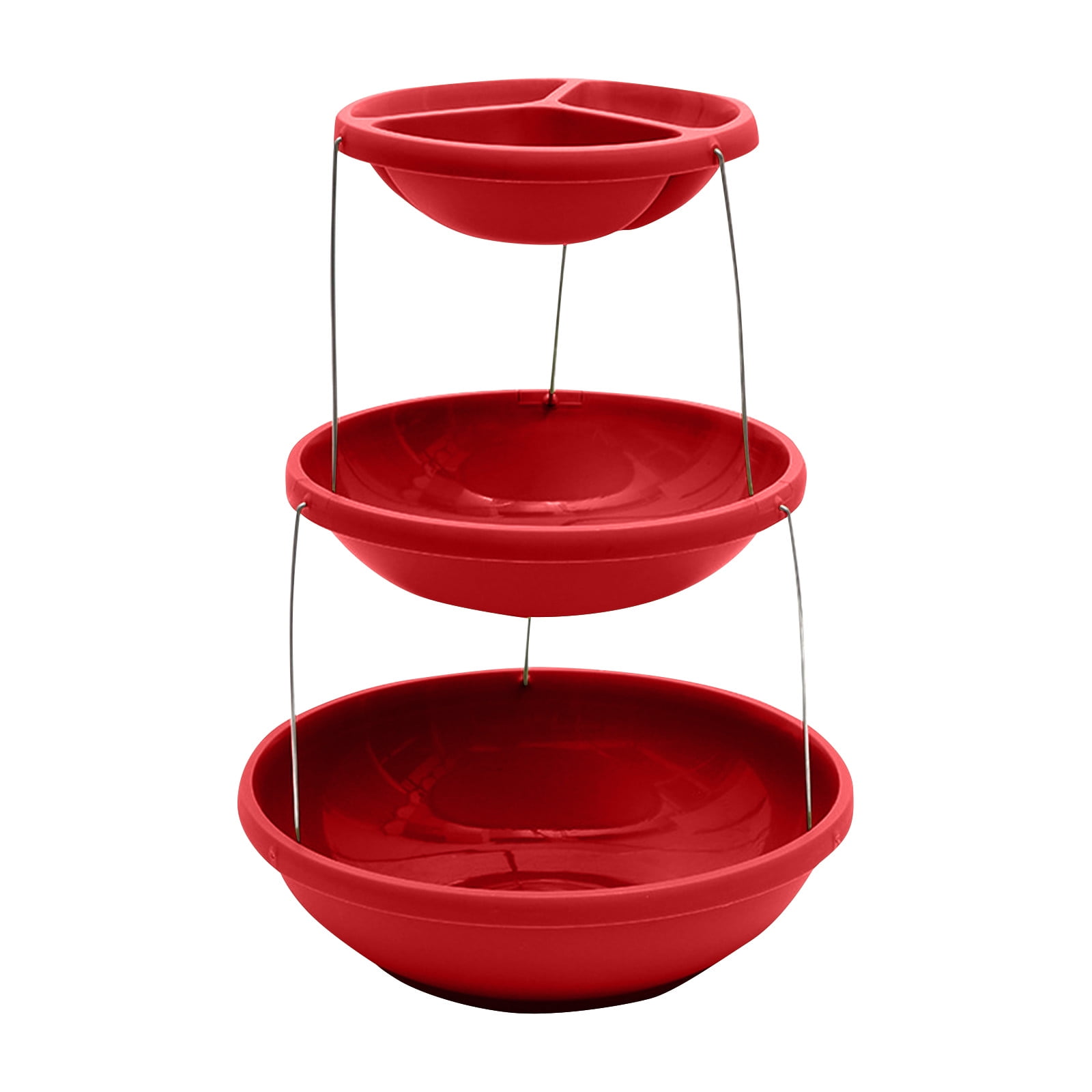 Hanas Collapsible Party Bowl 3 Tier Decorative Plastic Bowls For