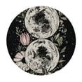 thumbnail image 4 of Patifu Flowers Moon Phases Stars Round Tablecloth 100% Polyester Stain-Resistant for Indoor Outdoor Restaurants Weddings Parties 54"-58, 4 of 8