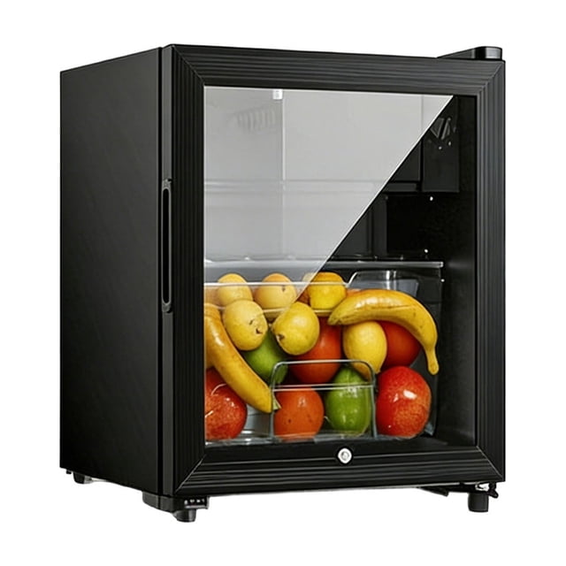 Iron Mini Fridge With Small Freezer Compact Refrigerator For Dorm Office Bedroom Adjustable Thermostat