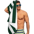 thumbnail image 4 of Yibo Pink Stripe Polyester Beach Beach Towel, Gym, Bathroom, 4 of 8