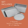 thumbnail image 5 of Farberware Bakeware 4 Pcs Nonstick Toaster Oven Pan Set, Dishwasher Safe and Oven Safe to 450°F, Gray, 5 of 11