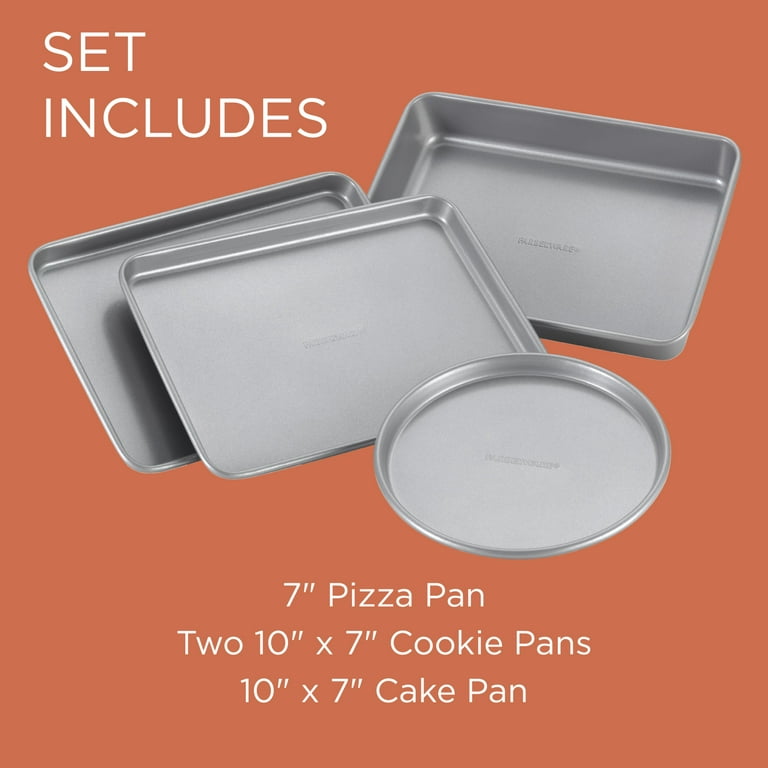 Cheap 5-Piece Toaster Oven Pans Bakeware Set Includes Nonstick Cake Pans/Loaf  Pan/Cupcake Pan/Pizza Pan/Cookie Pan, Carbon Steel Baking Pan Set