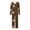 Brown, variant on Tnhcen Women's 2 Pieces Milk Silk Long Sleeve & Pants Pajama Set V-Neck Lazy One Cozy Nightwear Homewear S-3XL