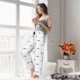 thumbnail image 5 of Balery Cute Shark Pantalones de pijama para mujer, pijamas ultraligeros, pantalones de estar por casa-Large, 5 of 6