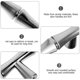 thumbnail image 4 of Metal Bamboo Knuckle Door Handle Silver for Cabinet Grip 2Pcs Zinc Alloy, 4 of 5