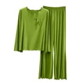thumbnail image 2 of Naittoop Women's Modal 2 Piece Outfits, Loose Crewneck Long Sleeve Top and Pjs Pants Matching Lounge Sleepwear Sets, 2 of 5