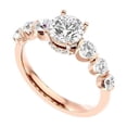 thumbnail image 4 of 3.00Ct Classic Round Cut Moissanite Diamond Anniversary Ring for Women in 14K Rose Gold Size 11 (D/VVS1) by Diamond-Capitals, 4 of 8