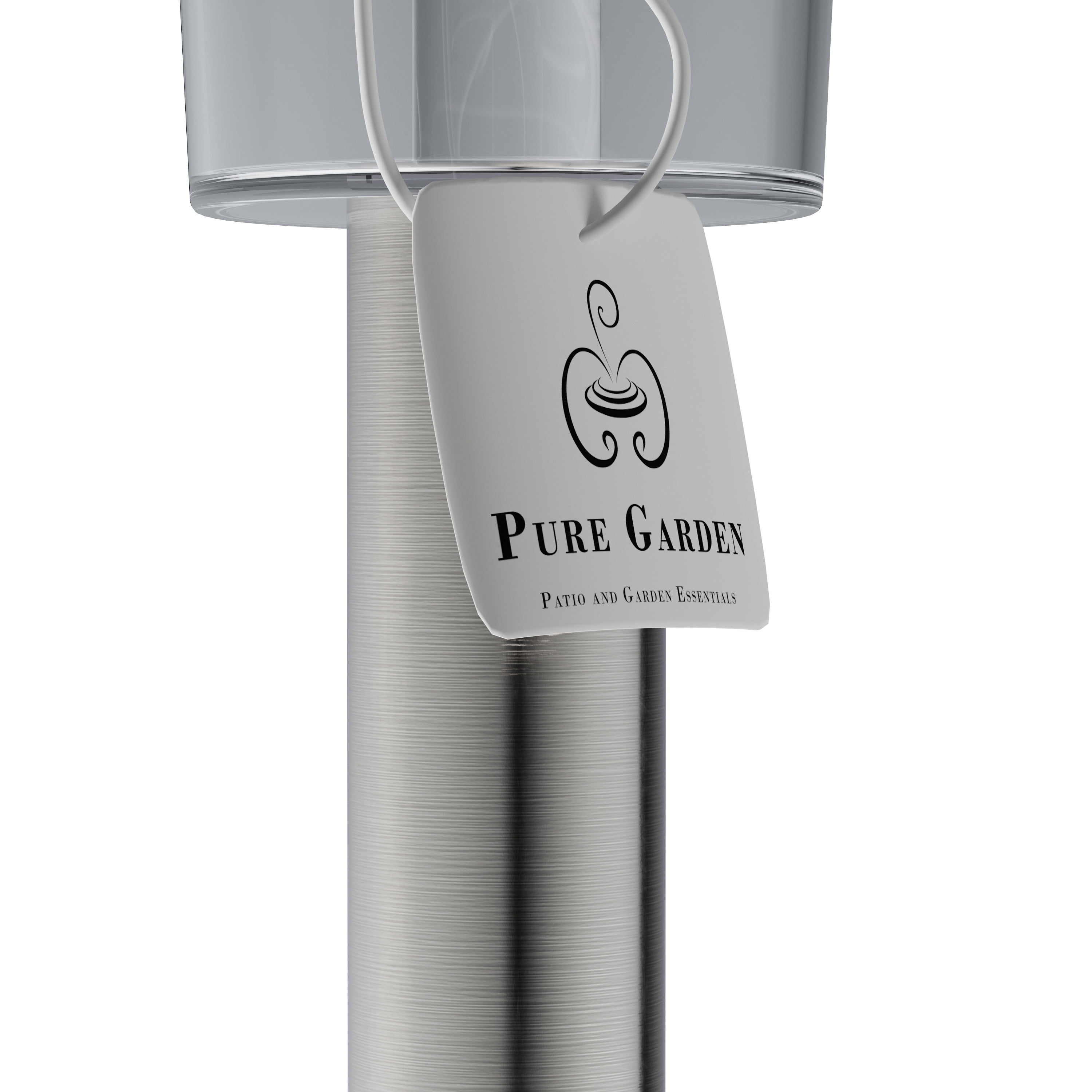 Pure Garden Stainless-Steel Outdoor LED Solar Lights 12-Pack (Silver)