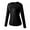 Noir, variante sur MesaSe T-shirt de Sport Sans Coutures à Manches Longues pour Femmes, Coupe Ajustée, Séchage Rapide, Extensible, Haut de Course, T-shirt pour Femmes, Haut d'Entraînement au Gym, Noir-2TG