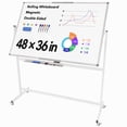 thumbnail image 1 of Tooloton Large Rolling Whiteboard on Wheels, 48 x 36 Inches with Stand, 4' x 3' Magnetic Dry Erase Board Easel, 1 of 7