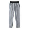thumbnail image 3 of QATAINLAV Sales Today Cotton Yoga Pants for Men Casual Drawstring Waist Sweatpants Fashion Colorblock Lounge Pants with Pockets Gray XL, 3 of 7