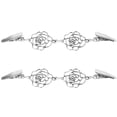 thumbnail image 1 of Shisuyan 2 Pcs Collier Cardigan Clip Alliage Argent Style Rétro Anti-Espionnage pour Femmes, 1 of 8
