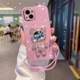 thumbnail image 1 of Funda de astronauta de arena movediza para iPhone 13 ProMax, funda para iPhone 14, 12 Pro, 12mini, 11, 6, 6S, 7, 8 Plus, funda trasera con soporte Fivean unisex, 1 of 2