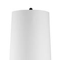 thumbnail image 2 of 61 Inch Modern Floor Lamp, Round Drum Shade, Aluminum Frame, White, Black, Saltoro Sherpi, 2 of 5