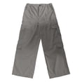 thumbnail image 5 of LIIPEE Loose Fit Cargo Pants For Women Casual Solid Color Elastic Waist Wide Leg Trousers With Multiple Pockets Ladies Everyday Versatile Pants,M, 5 of 5
