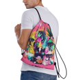 thumbnail image 3 of Drawstring Backpack - Cool French Bulldog No.136 Splash Proof Small Drawstring Gym Bag for Women Men, Cinch Sports String Bag Backpack for Travel Swimming Beach, 3 of 8