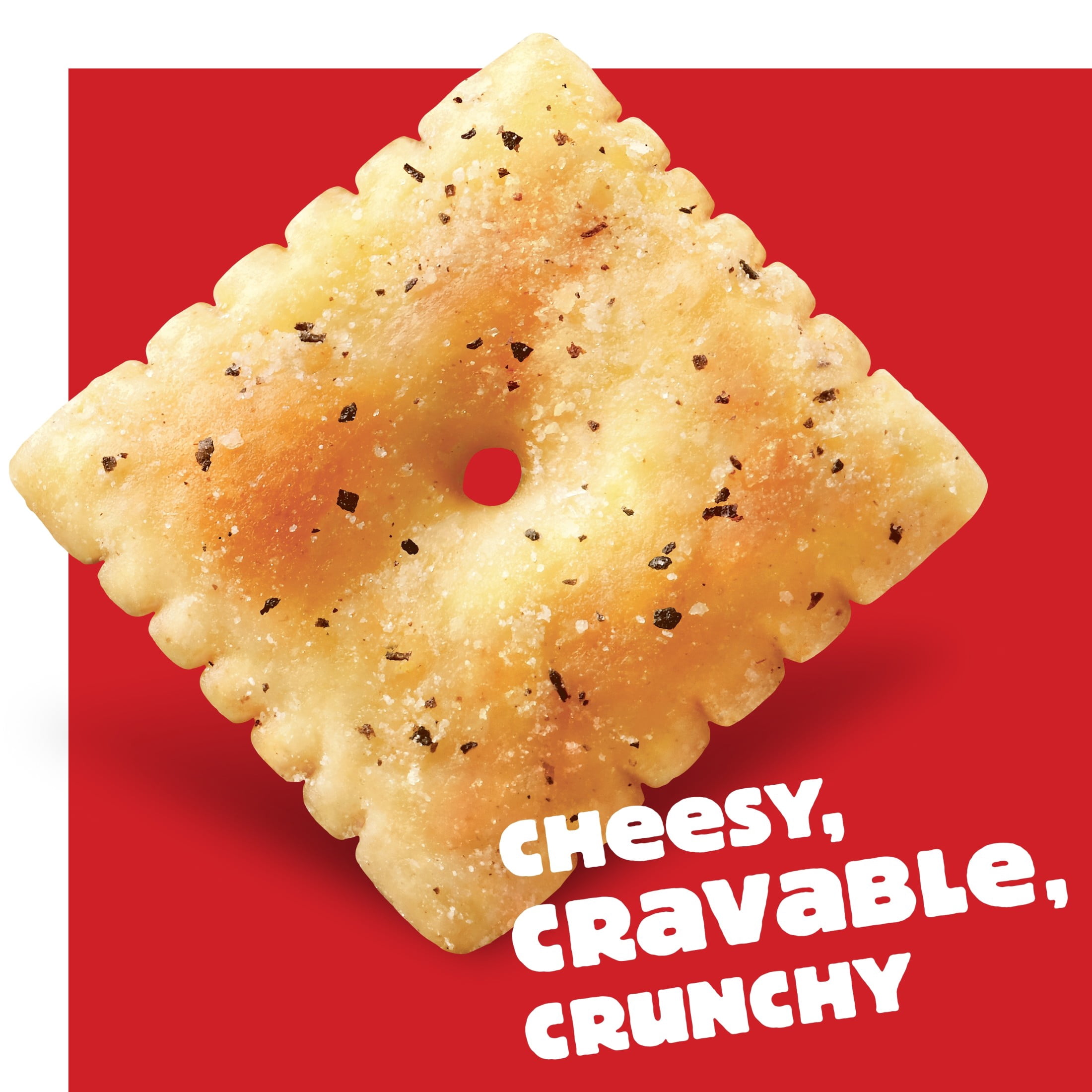 (12 pack) Cheez-It Black Pepper Cheddar Baked Snack Crackers, Lunch Snacks, 12.4 oz