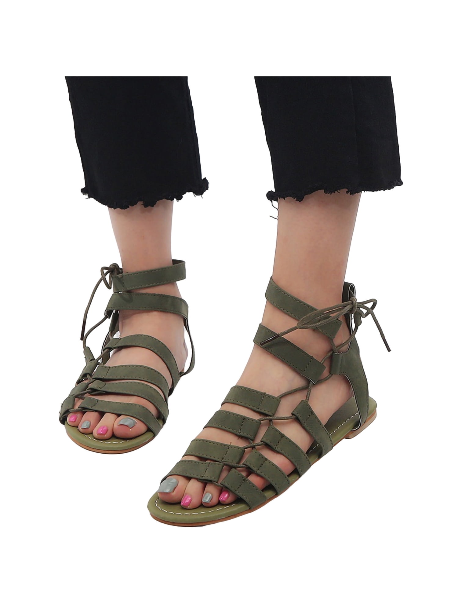 wrap around ankle sandals