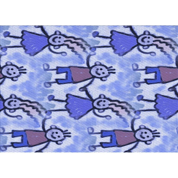 Ahgly Company Machine Washable Indoor Rectangle Transitional Royal Blue Area Rugs, 8' x 12'