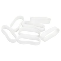 Uxcell Silicone Rubber Bands, 30Pcs 20x5mm Silicone Elastic Bands Cable Ties, White