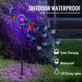 thumbnail image 6 of Peacock Solar Garden Stake Lights - Cracked Glass Ball Waterproof Outdoor Peacock Decor Pathway Lights for Garden Patio Lawn, 6 of 9